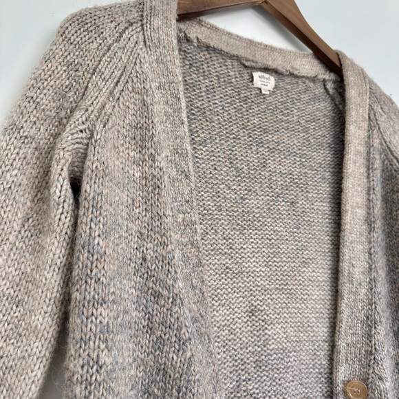 XXS X-Small Wilfred Aritzia Tan Gray Ombré Italian Yarn Cardigan Wool Blend - Picture 12 of 13